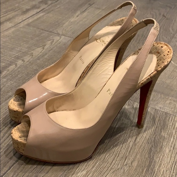 Christian Louboutin Tan cork heels - Picture 5 of 5
